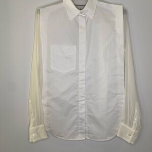 Paul Smith Casual White Dress Shirt Cotton Sheer
